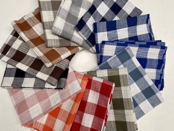 Black & White Gingham Linen Checked Linen Fabric Plaid Material Buffalo Check Cotton Yarn -140cm wide - Image 7