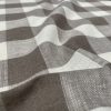 TAUPE BROWN & White Gingham Linen Checked Linen Fabric Plaid Material Buffalo Check Cotton Yarn Tartan - 59" or 150cm wide - Image 5