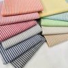 Candy Stripe Linen Fabric Light Cotton Material Cute Striped White Lines Home Decor, Dressmaking - 59" or 150cm wide - Light Brown - Image 5
