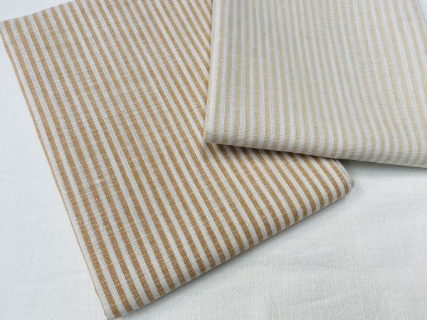 Candy Stripe Linen Fabric Light Cotton Material Cute Striped White Lines Home Decor, Dressmaking - 59" or 150cm wide - Image 6