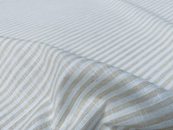 Candy Stripe Linen Fabric Light Cotton Material Cute Striped White Lines Home Decor, Dressmaking - 59" or 150cm wide - Image 35