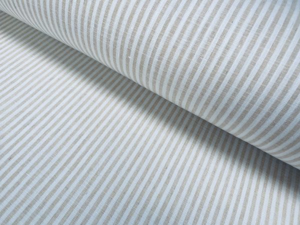 Candy Stripe Linen Fabric Light Cotton Material Cute Striped White Lines Home Decor, Dressmaking - 59" or 150cm wide - Image 34