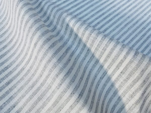 Candy Stripe Linen Fabric Light Cotton Material Cute Striped White Lines Home Decor, Dressmaking - 59" or 150cm wide - Image 32