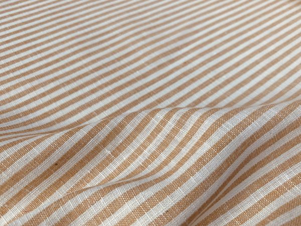 Candy Stripe Linen Fabric Light Cotton Material Cute Striped White Lines Home Decor, Dressmaking - 59" or 150cm wide - Image 29