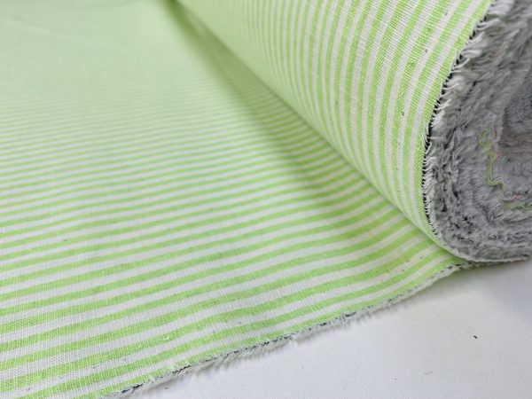 Candy Stripe Linen Fabric Light Cotton Material Cute Striped White Lines Home Decor, Dressmaking - 59" or 150cm wide - Image 24