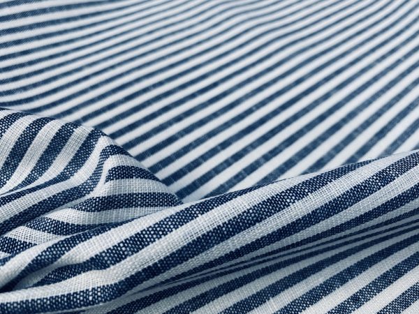 Candy Stripe Linen Fabric Light Cotton Material Cute Striped White Lines Home Decor, Dressmaking - 59" or 150cm wide - Image 23