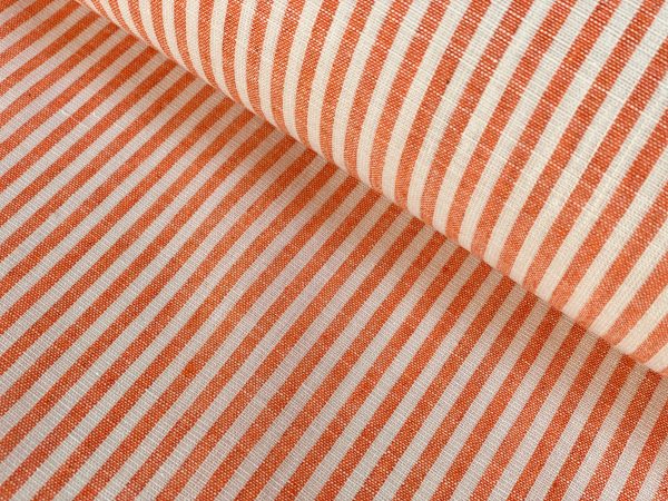 Candy Stripe Linen Fabric Light Cotton Material Cute Striped White Lines Home Decor, Dressmaking - 59" or 150cm wide - Image 19