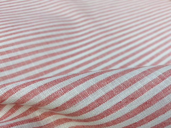 Candy Stripe Linen Fabric Light Cotton Material Cute Striped White Lines Home Decor, Dressmaking - 59" or 150cm wide - Image 17