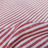 Candy Stripe Linen Fabric Light Cotton Material Cute Striped White Linen Home Decor, Dressmaking - 59" or 150cm wide - Red - Image 2