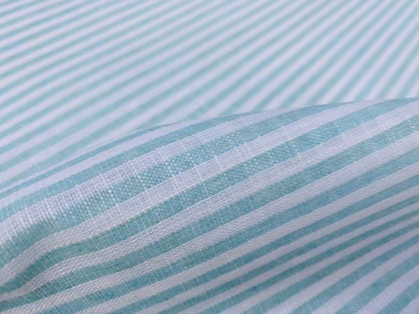 Candy Stripe Linen Fabric Light Cotton Material Cute Striped White Lines Home Decor, Dressmaking - 59" or 150cm wide - Image 11