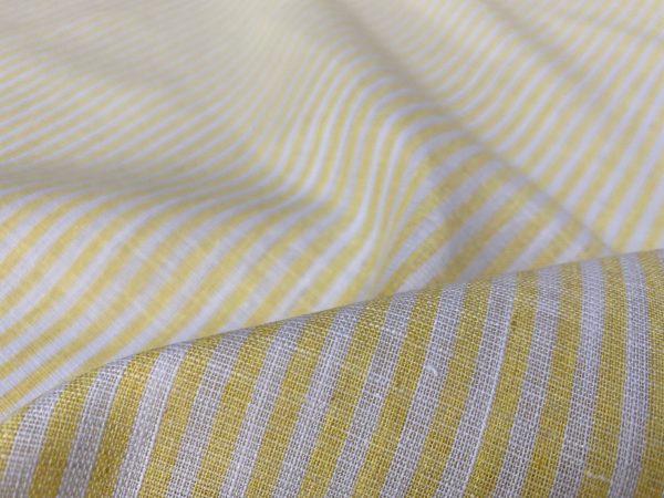 Candy Stripe Linen Fabric Light Cotton Material Cute Striped White Lines Home Decor, Dressmaking - 59" or 150cm wide - Image 9