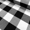 Dobby Buffalo BIG Checks Tartan Fabric Curtain Upholstery Cotton Material Plaid Scottish Royal Stewart Check 55" or 140cm Wide Canvas BLACK - Image 3