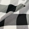 Dobby Buffalo BIG Checks Tartan Fabric Curtain Upholstery Cotton Material Plaid Scottish Royal Stewart Check 55" or 140cm Wide Canvas BLACK - Image 4