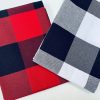 Dobby Buffalo BIG Checks Tartan Fabric Curtain Upholstery Cotton Material Plaid Scottish Royal Stewart Check 55" or 140cm Wide Canvas BLACK - Image 5