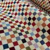 Teflon Woven  Squares Gobelin Outdoor Fabric Home Decor Tapestry Material for Curtains, Upholstery  - 55"/140cm Wide - Multicolour - Image 3