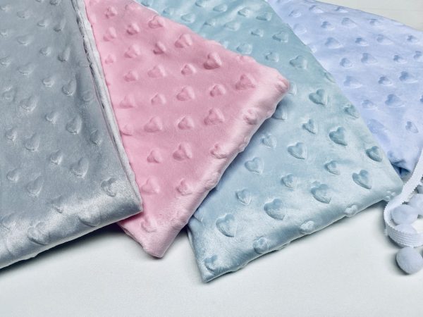 HEART Supersoft Dimple Fleece Fabric Plush Cuddle Soft - 160cm (63 inches) wide - Image 4