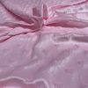HEART Supersoft Dimple Fleece Fabric Plush Cuddle Soft - 160cm (63 inches) wide - BABY PINK Hearts
