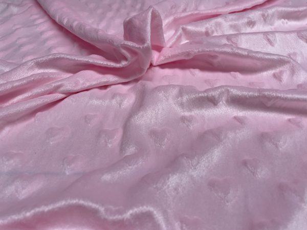HEART Supersoft Dimple Fleece Fabric Plush Cuddle Soft - 160cm (63 inches) wide - Image 6