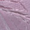 HEART Supersoft Dimple Fleece Fabric Plush Cuddle Soft - 160cm (63 inches) wide - BABY PINK Hearts - Image 3