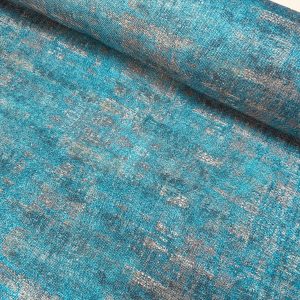 Dirty Look Blue Fabric Material for Home Decor, Curtains, Upholstery - 55"/140cm Wide Canvas