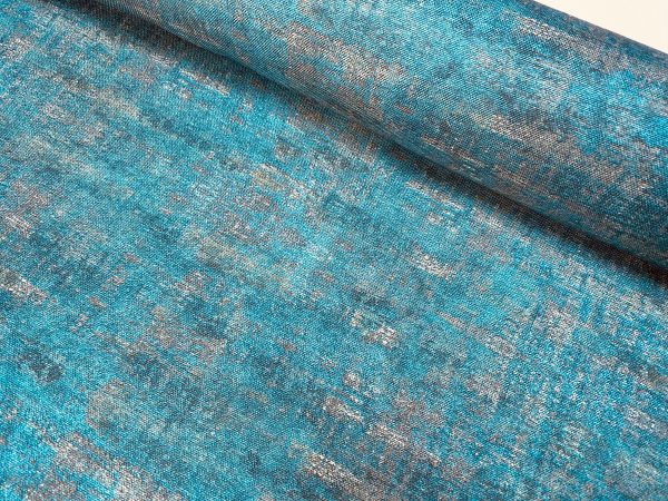 Dirty Look Blue Fabric Material for Home Decor, Curtains, Upholstery - 55"/140cm Wide Canvas