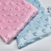 HEART Supersoft Dimple Fleece Fabric Plush Cuddle Soft - 160cm (63 inches) wide - BABY PINK Hearts - Image 7