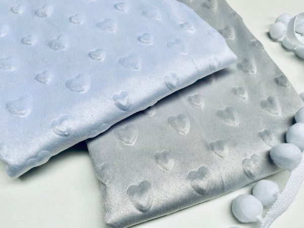 HEART Supersoft Dimple Fleece Fabric Plush Cuddle Soft - 160cm (63 inches) wide - Image 3