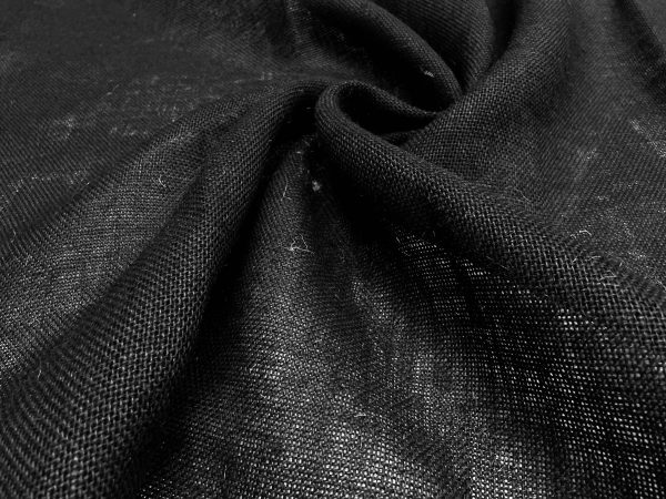 BLACK Dyed HESSIAN 100% JUTE Fabric Sacking Material - 10oz Fine Natural Burlap for Wedding, Table Runner, Curtains - 150cm Wide
