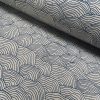 Blue Wave Geometric Waves Linen Look Fabric Curtain Material for Dress Decor Curtain Upholstery - 55" or 140cm Wide Canvas