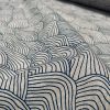 Blue Wave Geometric Waves Linen Look Fabric Curtain Material for Dress Decor Curtain Upholstery - 55" or 140cm Wide Canvas - Image 3
