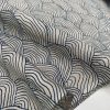 Blue Wave Geometric Waves Linen Look Fabric Curtain Material for Dress Decor Curtain Upholstery - 55" or 140cm Wide Canvas - Image 5