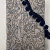 Blue Wave Geometric Waves Linen Look Fabric Curtain Material for Dress Decor Curtain Upholstery - 55" or 140cm Wide Canvas - Image 6