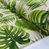 Linen Look Green Palm Leaves Tropical Leaf Fabric Material for Home Decor Curtain Upholstery - 55" or 140cm Wide Canvas - Image 5