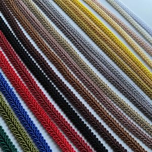 Rayon BRAID Cord Textile Gimp Scroll Chain Trim Home Decor - Pillow, Cushion, Curtains Edge Trimming Upholstery - 10mm Wide - ANY LENGTH