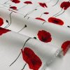 Red Poppy Flowers Fabric Remembrance Day Poppies Field Curtain Material for Dress Decor Curtain Upholstery - 55" or 140cm Wide Canvas - Image 4