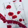 Red Poppy Flowers Fabric Remembrance Day Poppies Field Curtain Material for Dress Decor Curtain Upholstery - 55" or 140cm Wide Canvas - Image 5