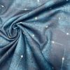 Dot Velvet Effect Look Print Fabric Home Decor Curtain Upholstery Material 140cm or 55" wide - Navy Blue - Image 2