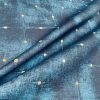 Dot Velvet Effect Look Print Fabric Home Decor Curtain Upholstery Material 140cm or 55" wide - Navy Blue - Image 4