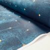 Dot Velvet Effect Look Print Fabric Home Decor Curtain Upholstery Material 140cm or 55" wide - Navy Blue - Image 5