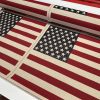 Large USA America Stars and Stripes Flag Retro Linen Look Heavy Jacquard Gobelin Upholstery Cotton Cushion Panel Fabric 70x70cm or 27''x27'' - Image 3