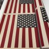 Large USA America Stars and Stripes Flag Retro Linen Look Heavy Jacquard Gobelin Upholstery Cotton Cushion Panel Fabric 70x70cm or 27''x27'' - Image 2