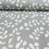 Eucalyptus Leaves Tropical Leaf Fabric Material for Home Decor Curtain Upholstery - 55" or 140cm Wide - Grey