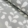Eucalyptus Leaves Tropical Leaf Fabric Material for Home Decor Curtain Upholstery - 55" or 140cm Wide - Grey - Image 2