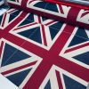 LARGE Union Jack Flag Retro Linen Look Heavy Jacquard Gobelin Upholstery Cotton Bag Cushion Panel Fabric UK Banner 70x70cm or 27''x27'' - Image 2