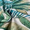 Teal Palm Leaves Banana Tropical Leaf Fabric Linen Look Material for Home Decor Curtain Upholstery - 53" or 136cm Wide Canvas - Image 6