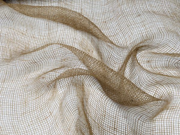 Hessian SCRIM Netting Jute Fabric Sacking Material - Fine Natural Burlap Raffia Garden Net - 100cm / 39" wide - Image 2