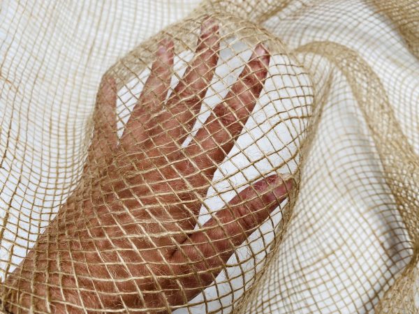 Hessian SCRIM Netting Jute Fabric Sacking Material - Fine Natural Burlap Raffia Garden Net - 100cm / 39" wide - Image 3