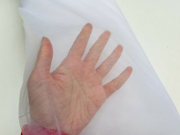 WHITE Tutu Tulle Fabric Mesh Net Material draping dressmaking lightweight curtain - 118"/300cm EXTRA wide - Image 2