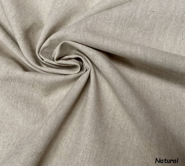 Linen Look Plain Culla Fabric Furnishing Curtain Upholstery Dressmaking Cotton Material 55"/140cm Wide Canvas - Image 2