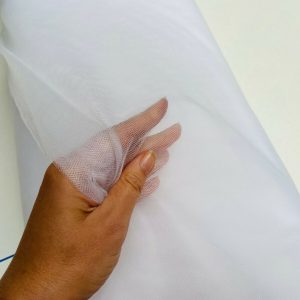 WHITE Tutu Tulle Fabric Mesh Net Material draping dressmaking lightweight curtain - 118"/300cm EXTRA wide
